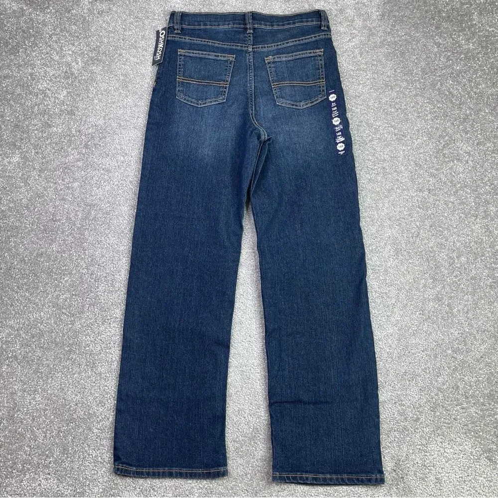 Oshkosh Jeans Boy’s 14 Blue Classic Straight Dark Wash Adjustable Waist